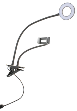 Vivitar Flexible Ring Light and Phone Desk Clamp - Black