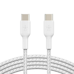 Belkin BoostCharge Braided USB-C to USB-C Cable 60W - White
