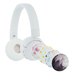 BuddyPhones POP Fun Wireless Headphone - Snow White