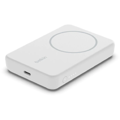 Belkin Charge 5K Magnetic Wireless Power Bank+Stand - White
