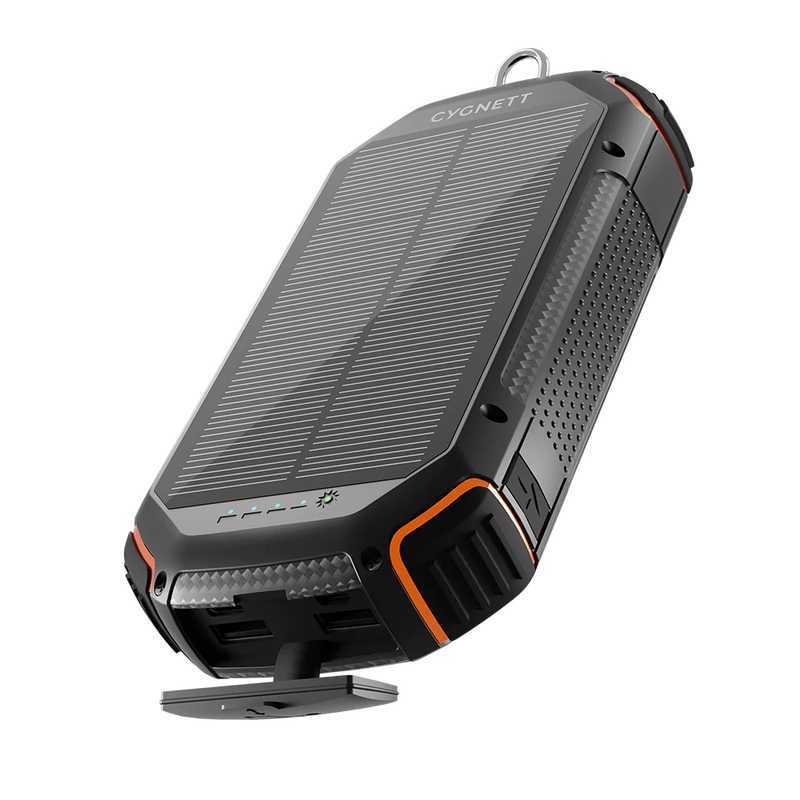 Cygnett ChargeUp OutBack 20K mAh Outdoor Solar Power Bank - Black