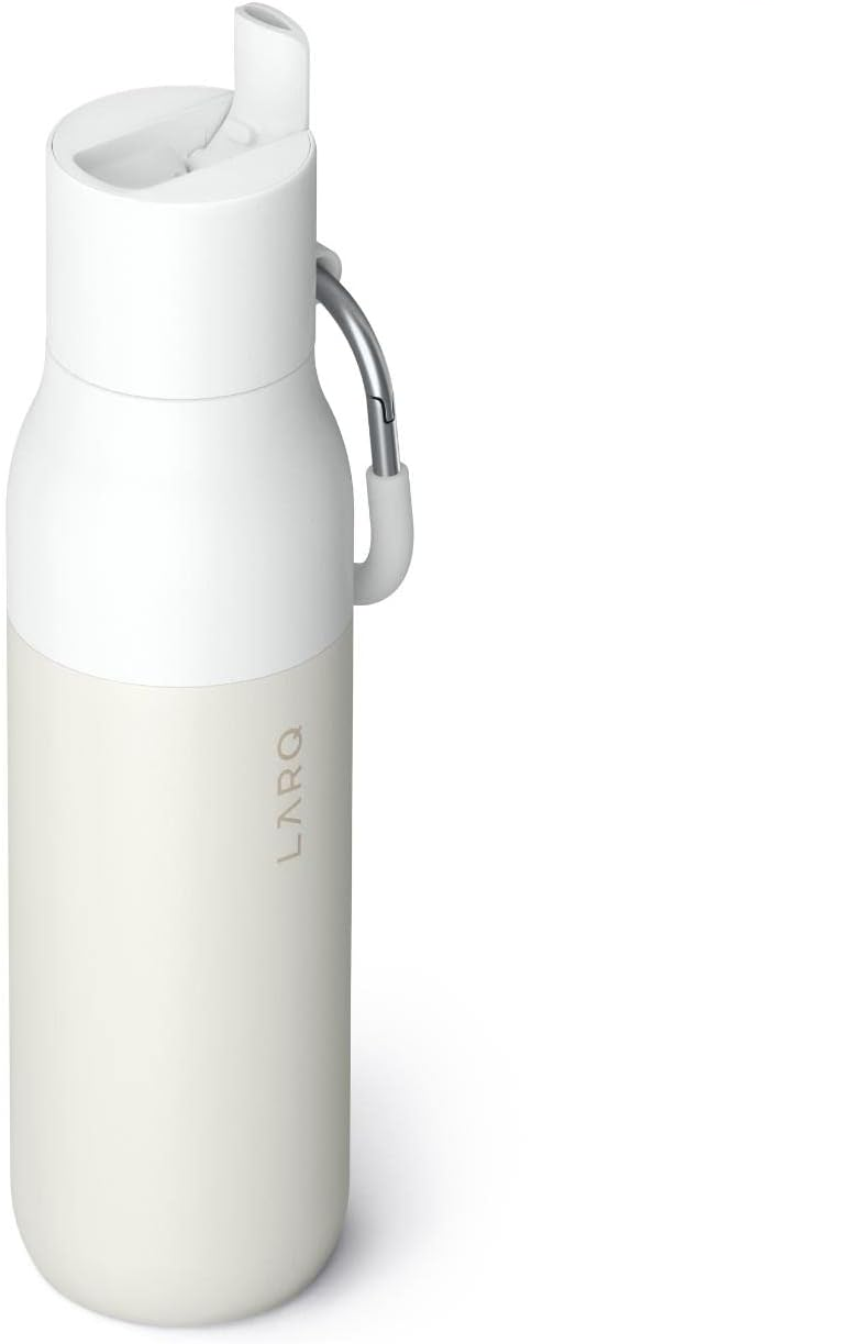 Larq Flip Top Water Bottle 500ml - Granite White