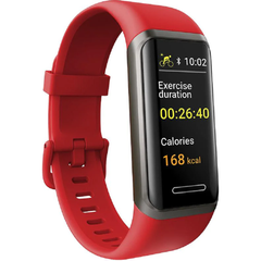 Ryze Elevate Fitness Smart Watch - Dark Grey w/ Red Strap
