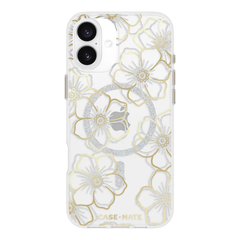 Case-Mate Floral MagSafe Case For iPhone 16 Plus - Clear/ Gold