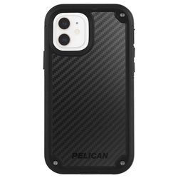Pelican Shield + Holster Case For iPhone 12 Mini - Black Kevlar