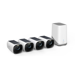 eufy Security Eufycam 3 (4 Pack) & Homebase 3 - White