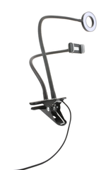 Vivitar Flexible Ring Light and Phone Desk Clamp - Black