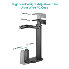 mbeat activiva Ultra-Wide Wall & Under-Desk PC Mount - Black
