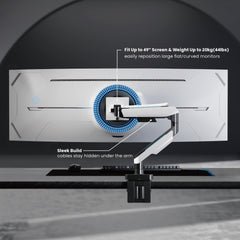 Brateck Single Heavy-Duty Monitor Arm Fit Most 17