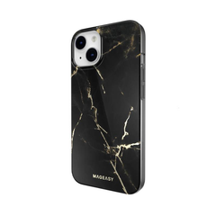Mageasy Marble Case For iPhone 14 - Pearl Black