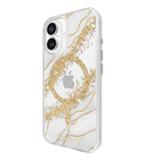Case-Mate Karat MagSafe Case For iPhone 16 - White / Gunmetal Grey