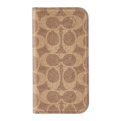 Coach Folio Case For iPhone 16 Pro - Signature Tan