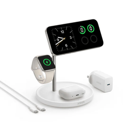 Anker MagGo 3-in-1 Wireless Charging Stand with Qi2 - White