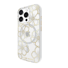 Case-Mate Floral Case For iPhone 16 Pro Max - Clear/ Gold