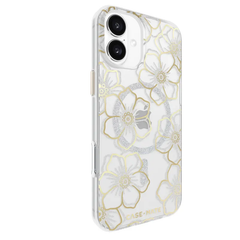 Case-Mate Floral MagSafe Case For iPhone 16 Plus - Clear/ Gold