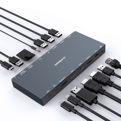 mbeat 15-in-1 Triple Display USB-C Docking Station - Space Grey