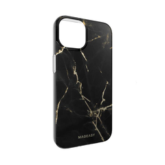 Mageasy Marble Case For iPhone 14 - Pearl Black