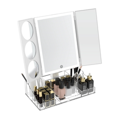 Wellcare Adjustable LED Makeup Mirror - White