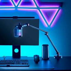 Brateck Armoured Microphone Arm with RGB Lighting - Black