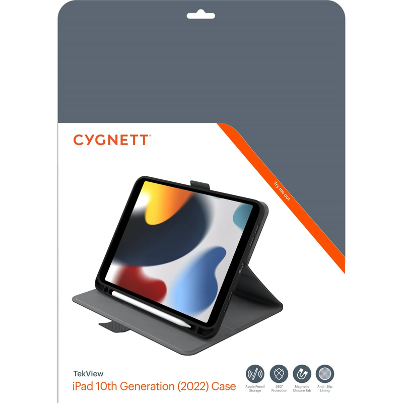 Cygnett TekView Case For Apple iPad 10.9" 10th Gen - Black/Grey