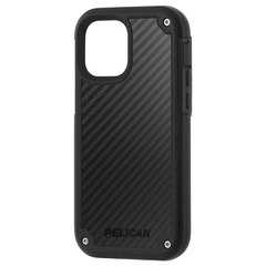 Pelican Shield + Holster Case For iPhone 12 Mini - Black Kevlar