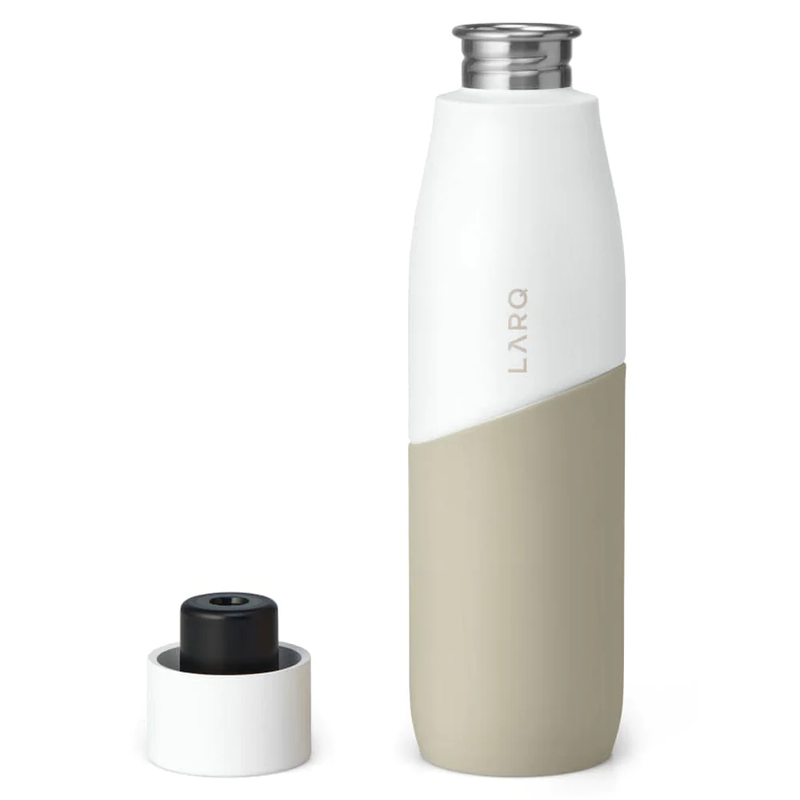 Larq PureVis Movement Water Bottle 950ml - White/Dune