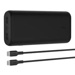 Belkin BoostCharge 3-Port Power Bank 20K mAh w/ PD 20W - Black