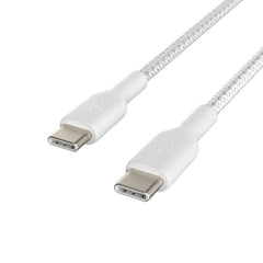 Belkin BoostCharge Braided USB-C to USB-C Cable 60W - White