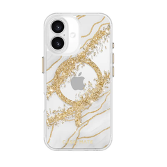 Case-Mate Karat MagSafe Case For iPhone 16 - White / Gunmetal Grey