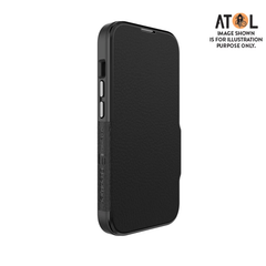 EFM Monaco Wallet Case w/ D3O For iPhone 15 - Black/Space Grey