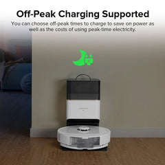 Roborock Q8 Max+ Robotic Vacuum and Mop Cleaner - White/Black