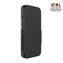 EFM Monaco Wallet Case w/ D3O For iPhone 15 Pro - Black/Space Grey