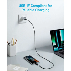 Anker 322 PowerLine USB C to USB C Braided - Black