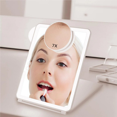 Wellcare Foldable Make-up Mirror w/ LED Lights - White