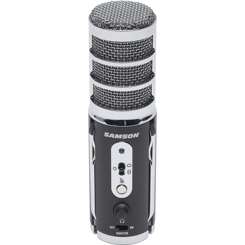 Samson Satellite USB/iOS Broadcast Microphone - Black/Silver