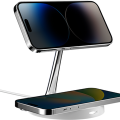 SwitchEasy MagPower 2in1 Magnetic Wireless Charging Stand - White
