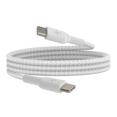 Belkin BoostCharge Braided USB-C to USB-C Cable 60W - White
