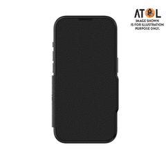 EFM Monaco Wallet Case w/ D3O For iPhone 15 - Black/Space Grey