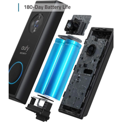 eufy Security Battery Powered Video Doorbell 2K - Black
