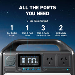 Anker 535 Power House 512WH Portable Power Station - Black