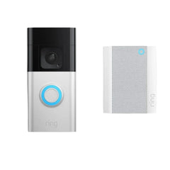 Ring Video Doorbell Plus with Chime - White/Black