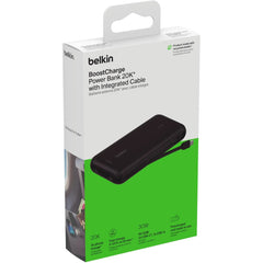 Belkin BoostCharge Power Bank 20K with Integrated Cable - Black