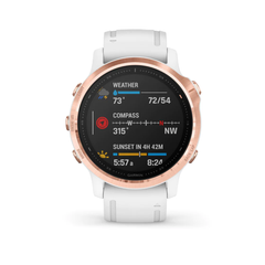 Garmin fenix 6S Pro GPS Sports Watch - Rose Gold/White