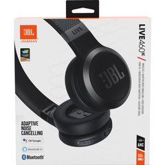 JBL Live 460 Wireless On-Ear Noise Cancelling Headphones - Black
