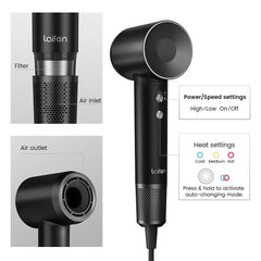 Laifen Swift Special High Speed Hair Dryer - Matte Black