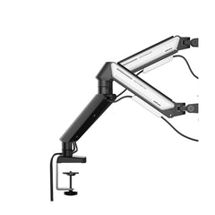 Anda Seat Stealth Ergonomic Double Monitor Arm - Black White