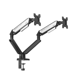 Anda Seat Stealth Ergonomic Double Monitor Arm - Black White