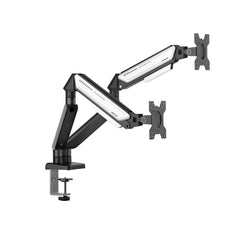 Anda Seat Stealth Ergonomic Double Monitor Arm - Black White