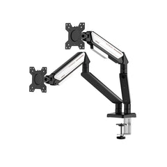 Anda Seat Stealth Ergonomic Double Monitor Arm - Black White