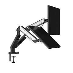 Anda Seat Stealth Ergonomic Double Monitor Arm - Black White
